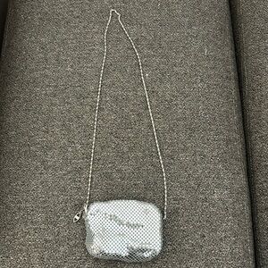 Vintage Silver Mesh Sequin Mini Evening Bag